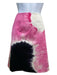 Prada Size 40 White Black Pink Cotton Blend Tie Dye Layered Side Button Skirt White Black Pink / 40