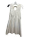 Halston Heritage Size 6 White Cotton Blend V Neck Open Back Sleeveless Dress White / 6