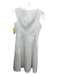 Reiss Size 4 White Polyester Blend Textured Sleeveless Seam Detail Dress White / 4