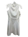 Reiss Size 4 White Polyester Blend Textured Sleeveless Seam Detail Dress White / 4