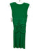 P.a.r.o.s.h. Size S Green Viscose Blend Sleeveless Ruched Gathered Dress Green / S