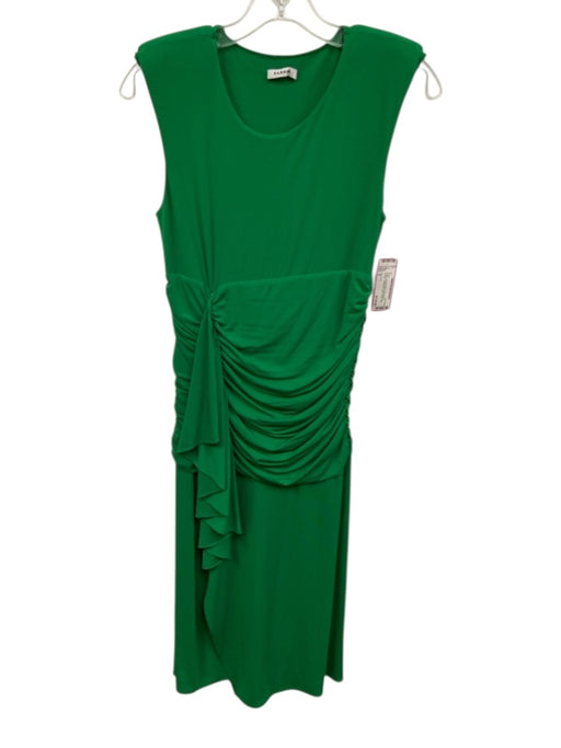 P.a.r.o.s.h. Size S Green Viscose Blend Sleeveless Ruched Gathered Dress Green / S