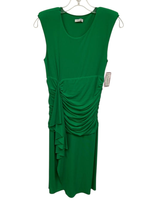P.a.r.o.s.h. Size S Green Viscose Blend Sleeveless Ruched Gathered Dress Green / S
