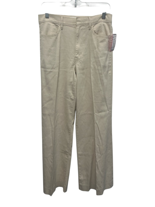 Banana Republic Size 27 Cream Beige Linen Blend High Waist Hook & Zip Fly Pants Cream Beige / 27