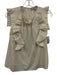 Sea New York Size 4 Cream White Cotton Ruffle Sleeveless Keyhole Back Top Cream White / 4