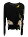 Alice + Olivia Size M Black & Multi Viscose Blend Long Sleeve Floral Top Black & Multi / M