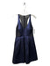 Phoebe Size 2 Black & Royal Blue Polyester Blend V Neck Back Zip metallic Dress Black & Royal Blue / 2