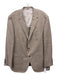 Hickey Freeman Tan & Orange Plaid Men's Blazer 49