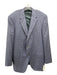 Canali Blue & Purple Wool Plaid 2 Button Men's Blazer 58