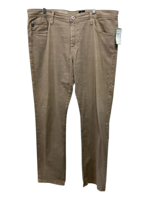 AG Size 38 Dark Tan Cotton Blend Solid Khakis Men's Pants 38