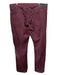 AG Size 38 Dark Red Cotton Solid Khakis Men's Pants 38