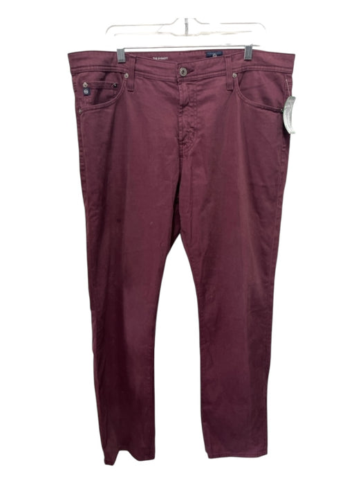 AG Size 38 Dark Red Cotton Solid Khakis Men's Pants 38