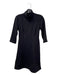 Shoshanna Size 2 Black Poly Blend Mock Neck Back Zip 3/4 Sleeve Dress Black / 2