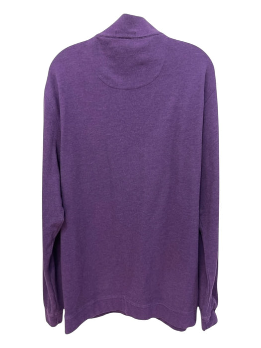 Peter Millar Size XXL Purple Cotton Blend Solid Sweatshirt Long Sleeve Shirt XXL