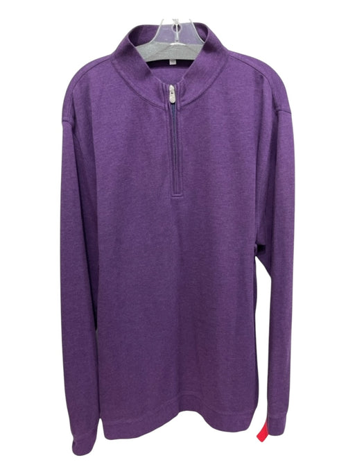 Peter Millar Size XXL Purple Cotton Blend Solid Sweatshirt Long Sleeve Shirt XXL