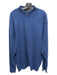 Saks Fifth Ave Size XXL Blue Cashmere Solid Quarter Zip Men's Sweater XXL