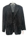 Ike Behar Black Polyester Solid One Button Men's Blazer 20