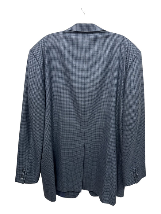 Hickey Freeman Blue Wool Plaid 2 Button Men's Blazer Blue / Est 48