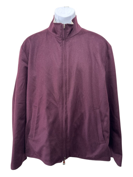 Kired Size 54 Red Cashmere Reversible Zip Up Men's Jacket Red / 54