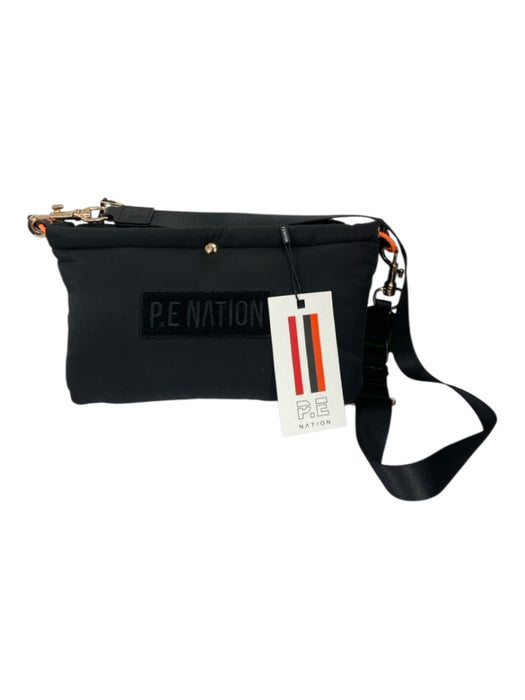 P.E Nation Black, Orange & Gold Polyester padded Logo Adjustable Strap Bag Black, Orange & Gold / M