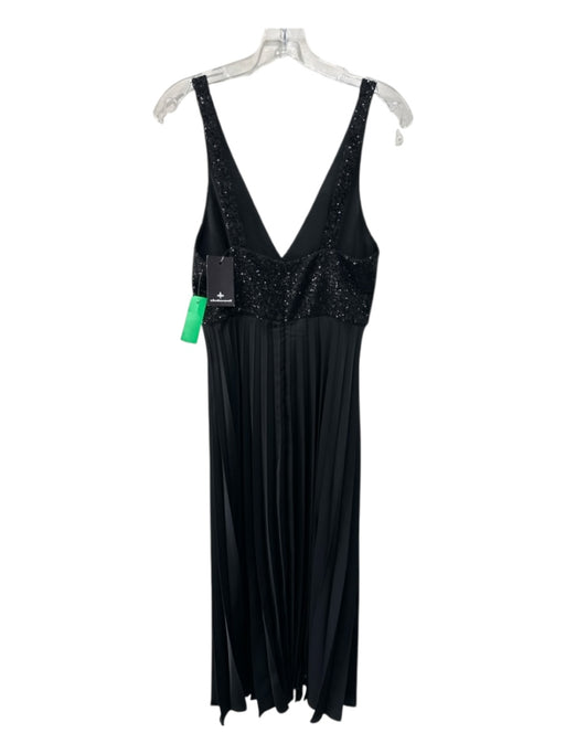 Dalood Size Small Black Viscose Sleeveless V Neck Sequinned Top Dress Black / Small