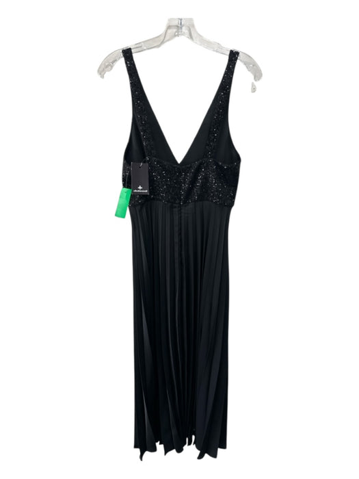 Dalood Size Small Black Viscose Sleeveless V Neck Sequinned Top Dress Black / Small