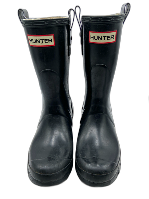 Hunter Shoe Size 5 Black Rubber Weatherproof Round Toe Pull Tabs Calf Boots Black / 5