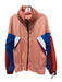 P.E Nation Size S Pink, Blue, Multi Cotton & Polyester Color Block Zip Up Jacket Pink, Blue, Multi / S