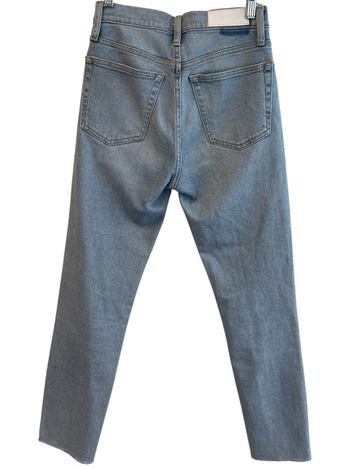 RE/DONE Size 26 Light Wash Cotton Blend High Rise Straight Leg 5 Pocket Jeans Light Wash / 26