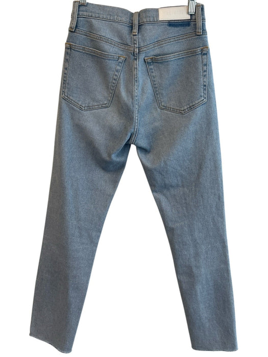 RE/DONE Size 26 Light Wash Cotton Blend High Rise Straight Leg 5 Pocket Jeans Light Wash / 26