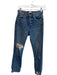 AO.LA Size 25 Medium Wash Cotton High Rise Butterfly distressed Jeans Medium Wash / 25