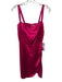 Reformation Size 4 Fuschia Pink Silk Surplice Sleeveless Back Zip Dress Fuschia Pink / 4