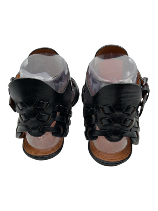 Givenchy Shoe Size 37.5 Black Leather Gladiator Ankle Strap Open Toe Sandals Black / 37.5