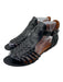Givenchy Shoe Size 37.5 Black Leather Gladiator Ankle Strap Open Toe Sandals Black / 37.5