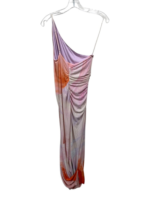 Jonathan Simkhai Size Small Light Pink & Orange Viscose Blend Abstract Dress Light Pink & Orange / Small