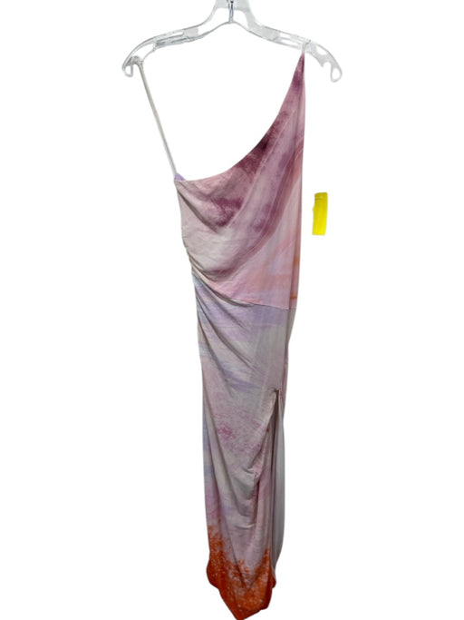 Jonathan Simkhai Size Small Light Pink & Orange Viscose Blend Abstract Dress Light Pink & Orange / Small