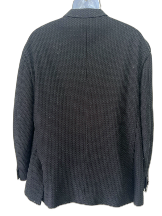Etro Black Cotton Blend Knit 3 button Men's Blazer Black / 58