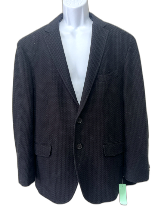 Etro Black Cotton Blend Knit 3 button Men's Blazer Black / 58