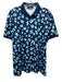 J Lindeberg Size XXL Blue & Light Blue Print Synthetic Abstract Short Sleeve Blue & Light Blue Print / XXL