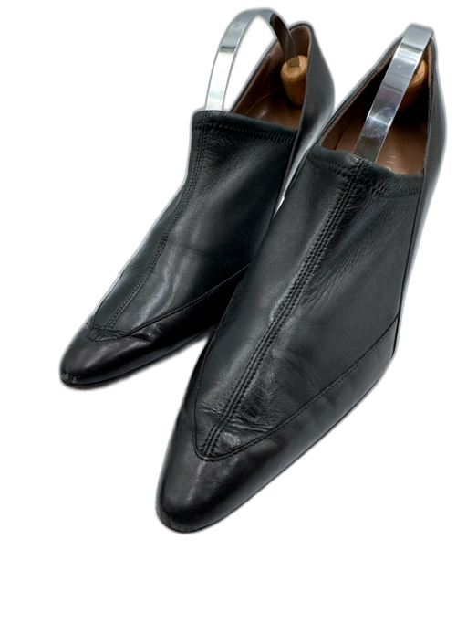 Gucci Shoe Size 8B Black Leather Pointed Toe Midi Heel Slip On Pumps Black / 8B