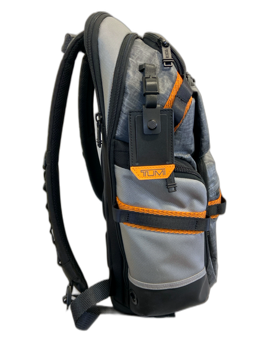 Tumi Gray & Orange Synthetic Canvas Backpack Men's Bag Gray & Orange