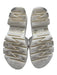 Paul Green Shoe Size 5 White & Brown Leather Slides Gold Hardware Sandals White & Brown / 5
