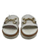 Paul Green Shoe Size 5 White & Brown Leather Slides Gold Hardware Sandals White & Brown / 5