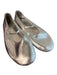 Jeffrey Campbell Shoe Size 8.5 Silver Leather Elastic Strap Round Toe Flat Shoes Silver / 8.5