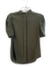 Frame Size S/P Dark Green Silk Half Sleeve Knot Detail Button Down Top Dark Green / S/P