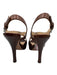 Prada Shoe Size 37.5 Brown Leather open toe Strappy Platform Slingback Pumps Brown / 37.5