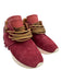 Esse Ut Esse Shoe Size 37 red, tan, white Suede Lace Up Fringe Sneakers red, tan, white / 37