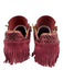 Esse Ut Esse Shoe Size 37 red, tan, white Suede Lace Up Fringe Sneakers red, tan, white / 37