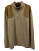 Sharp Lad Size XXL Brown Cotton Solid Quarter Zip Men's Jacket Brown / XXL