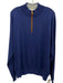 Peter Millar Size XXL Blue Wool Solid Quarter Zip Men's Sweater Blue / XXL